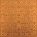 Square Oriental Orange Industrial Rug, urb3203org