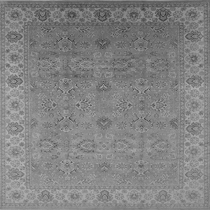 Square Machine Washable Oriental Gray Industrial Rug, wshurb3203gry