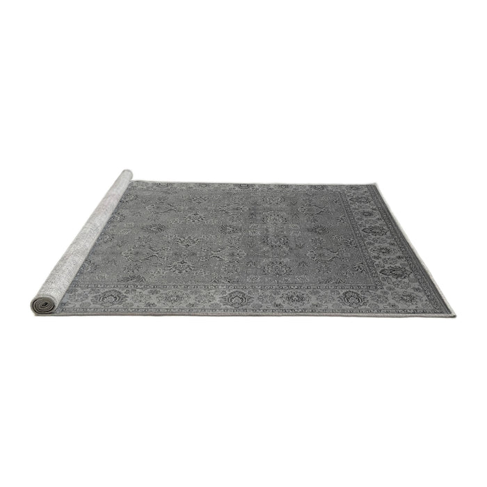 Sideview of Machine Washable Oriental Gray Industrial Rug, wshurb3203gry
