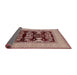 Sideview of Mid-Century Modern Dark Salmon Pink Oriental Rug, urb3204