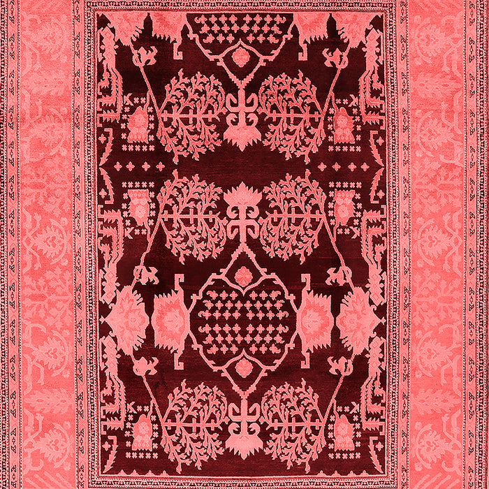 Machine Washable Oriental Red Industrial Rug, wshurb3204red