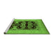 Sideview of Machine Washable Oriental Green Industrial Area Rugs, wshurb3204grn