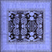 Square Oriental Blue Industrial Rug, urb3204blu