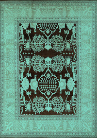 Oriental Turquoise Industrial Rug, urb3204turq