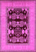 Machine Washable Oriental Pink Industrial Rug, wshurb3204pnk