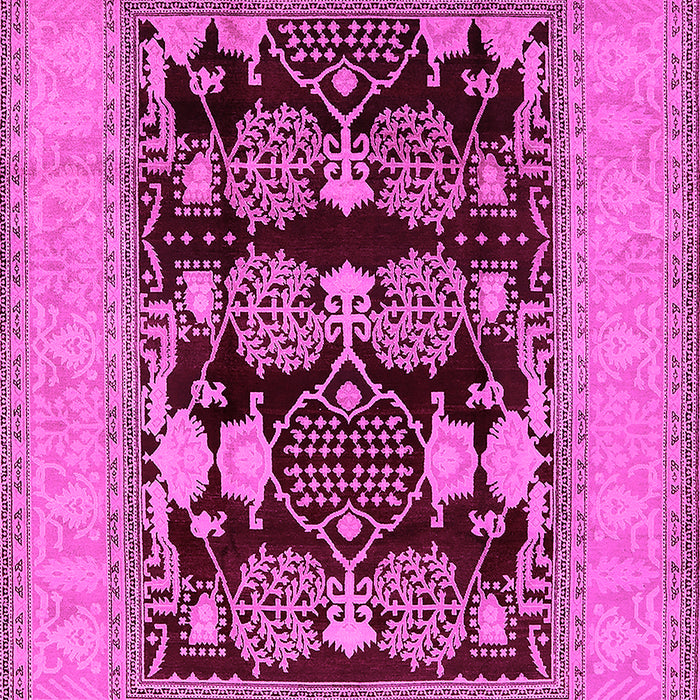 Machine Washable Oriental Pink Industrial Rug, wshurb3204pnk