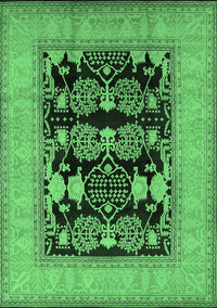 Oriental Emerald Green Industrial Rug, urb3204emgrn