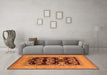 Machine Washable Oriental Orange Industrial Area Rugs in a Living Room, wshurb3204org