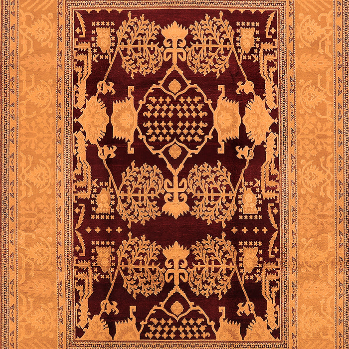 Machine Washable Oriental Orange Industrial Area Rugs, wshurb3204org