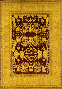 Oriental Yellow Industrial Rug, urb3204yw