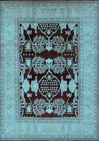 Oriental Light Blue Industrial Rug, urb3204lblu