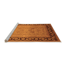 Sideview of Machine Washable Oriental Orange Industrial Area Rugs, wshurb3205org