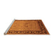 Sideview of Machine Washable Oriental Orange Industrial Area Rugs, wshurb3205org