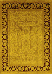 Oriental Yellow Industrial Rug, urb3205yw