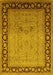 Oriental Yellow Industrial Rug, urb3205yw