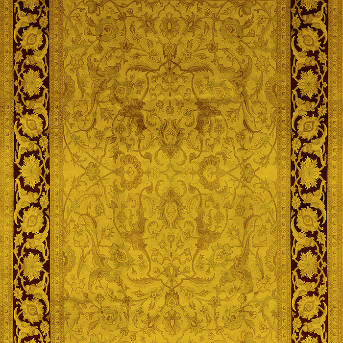 Oriental Yellow Industrial Rug, urb3205yw
