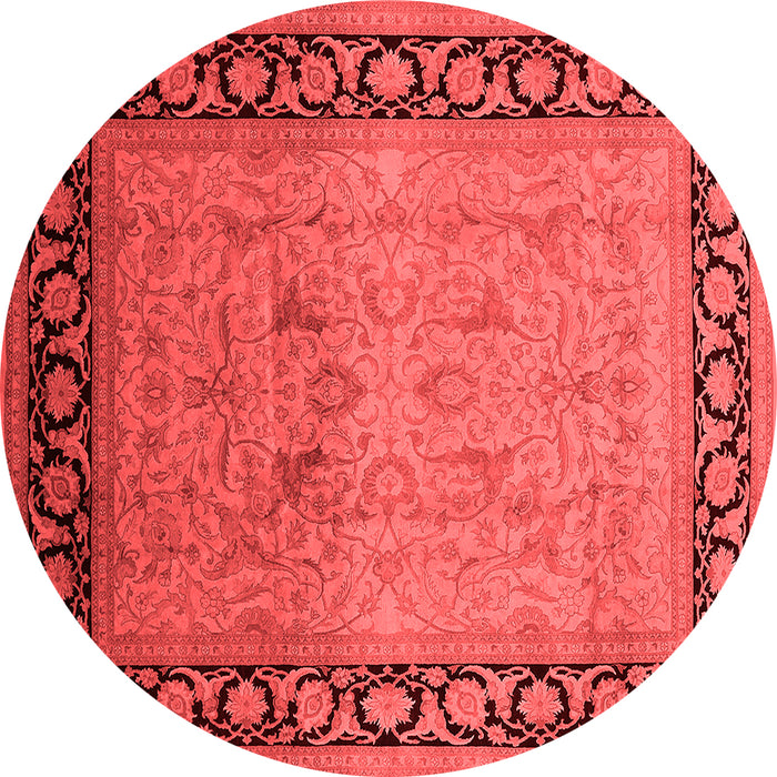 Machine Washable Oriental Red Industrial Rug, wshurb3205red