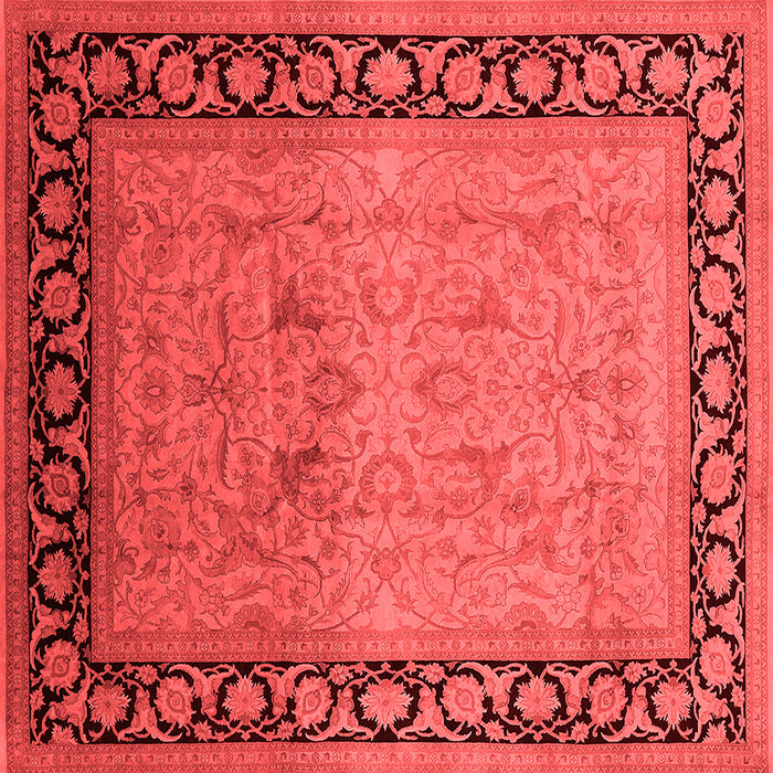 Machine Washable Oriental Red Industrial Rug, wshurb3205red