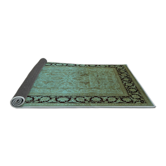 Sideview of Oriental Light Blue Industrial Rug, urb3205lblu