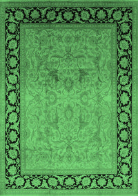 Oriental Emerald Green Industrial Rug, urb3205emgrn