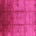 Square Machine Washable Oriental Pink Industrial Rug, wshurb3206pnk