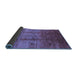 Sideview of Oriental Blue Industrial Rug, urb3206blu