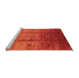 Sideview of Machine Washable Oriental Orange Industrial Area Rugs, wshurb3206org