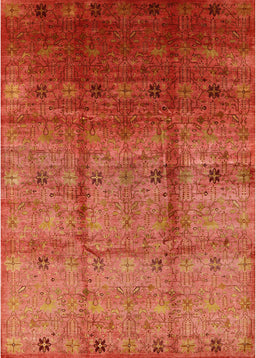 Machine Washable Industrial Modern Bright Orange Rug, wshurb3206