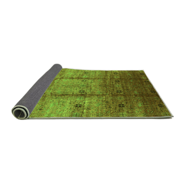 Sideview of Oriental Green Industrial Rug, urb3206grn