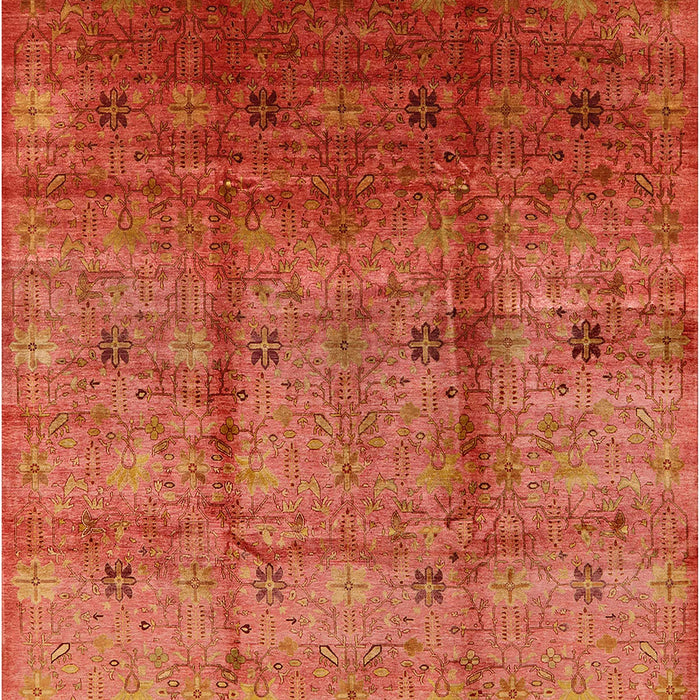 Mid-Century Modern Bright Orange Oriental Rug, urb3206