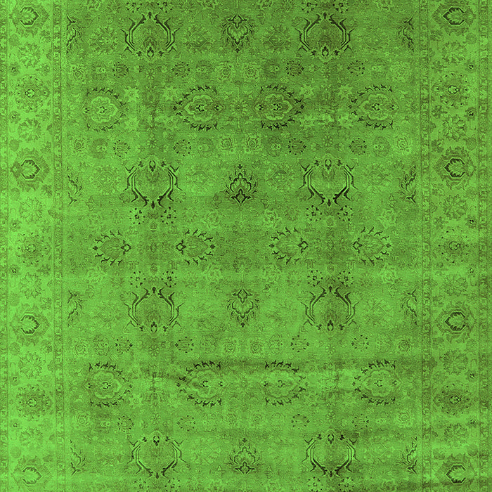 Machine Washable Oriental Green Industrial Area Rugs, wshurb3207grn