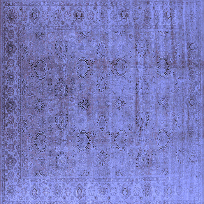 Square Oriental Blue Industrial Rug, urb3207blu