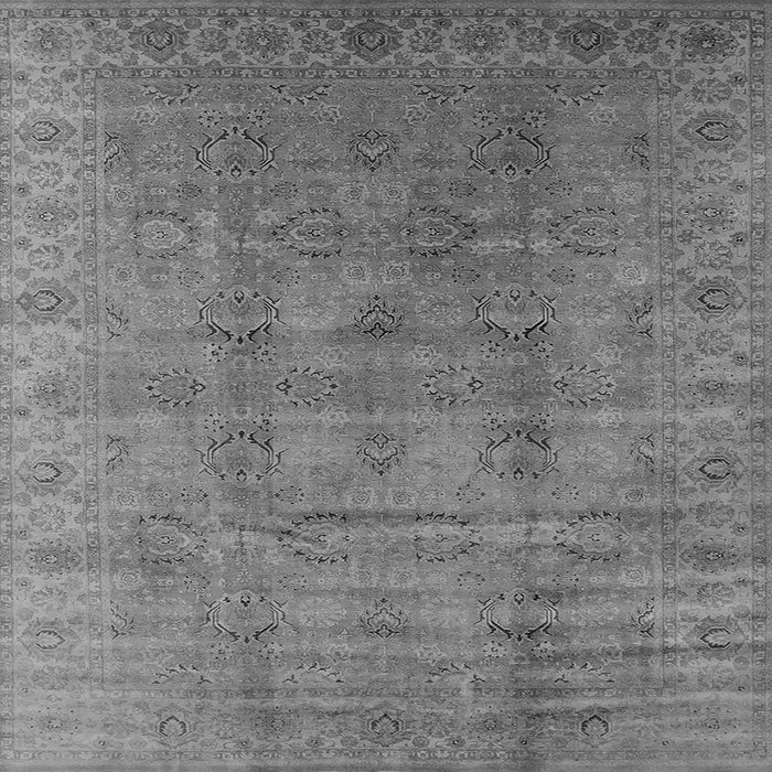 Square Oriental Gray Industrial Rug, urb3207gry