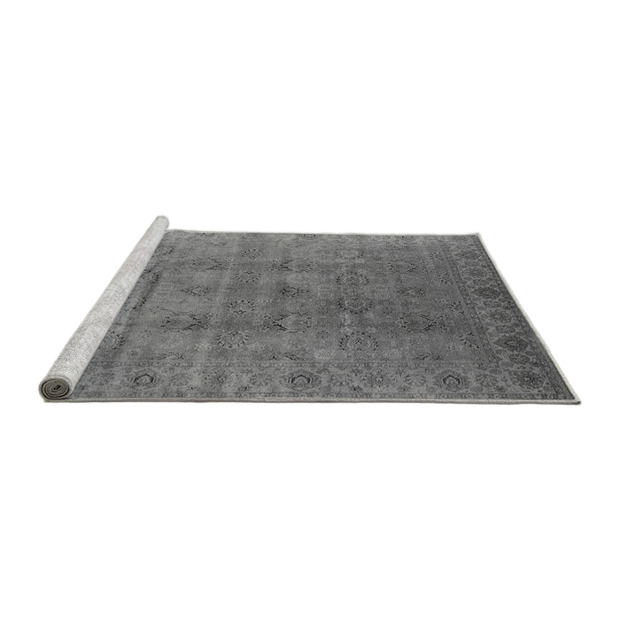 Sideview of Machine Washable Oriental Gray Industrial Rug, wshurb3207gry