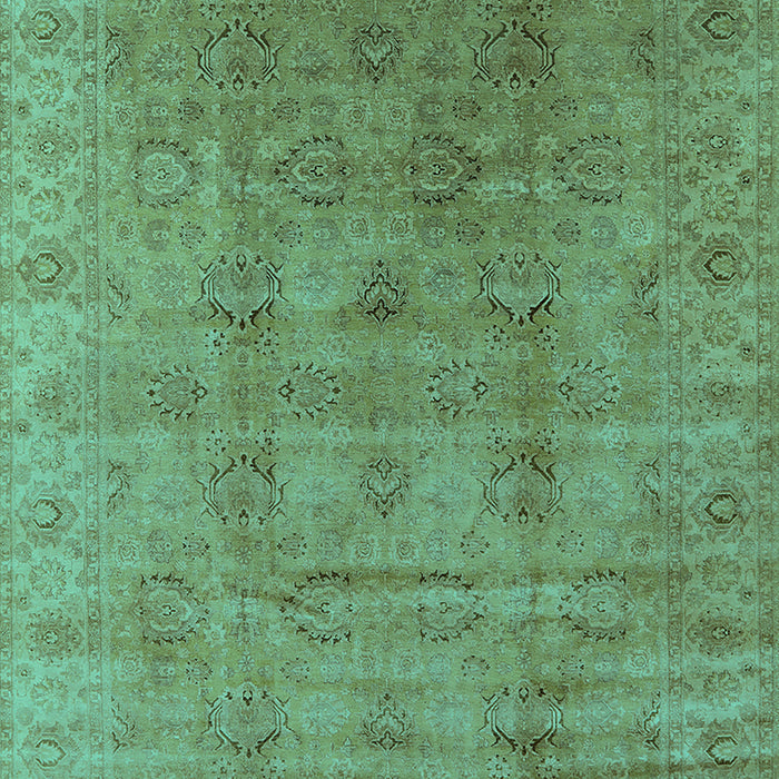Machine Washable Oriental Turquoise Industrial Area Rugs, wshurb3207turq