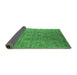 Sideview of Oriental Emerald Green Industrial Rug, urb3207emgrn