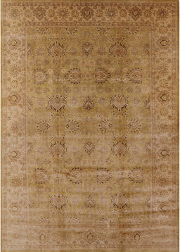 Mid-Century Modern Dark Bisque Brown Oriental Rug, urb3207