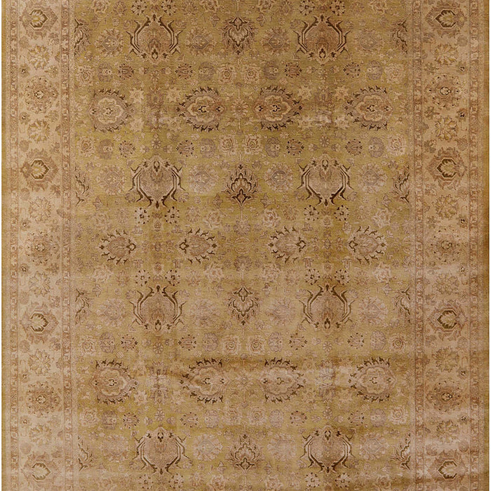 Mid-Century Modern Dark Bisque Brown Oriental Rug, urb3207