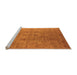 Sideview of Machine Washable Oriental Orange Industrial Area Rugs, wshurb3207org