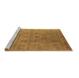 Sideview of Machine Washable Oriental Brown Industrial Rug, wshurb3207brn