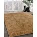 Machine Washable Industrial Modern Dark Bisque Brown Rug in a Family Room, wshurb3207