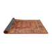 Sideview of Mid-Century Modern Red Oriental Rug, urb3208