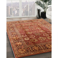 Mid-Century Modern Red Oriental Rug, urb3208