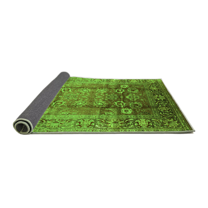 Sideview of Oriental Green Industrial Rug, urb3208grn