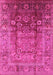 Machine Washable Oriental Pink Industrial Rug, wshurb3208pnk