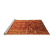 Sideview of Machine Washable Oriental Orange Industrial Area Rugs, wshurb3208org