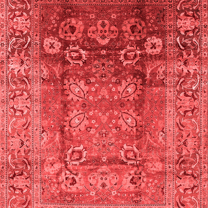 Machine Washable Oriental Red Industrial Rug, wshurb3208red