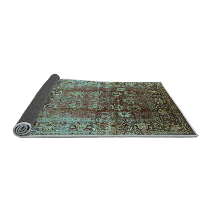 Sideview of Oriental Light Blue Industrial Rug, urb3208lblu