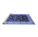 Sideview of Machine Washable Oriental Blue Industrial Rug, wshurb3209blu