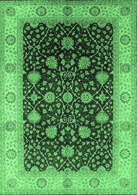 Oriental Emerald Green Industrial Rug, urb3209emgrn